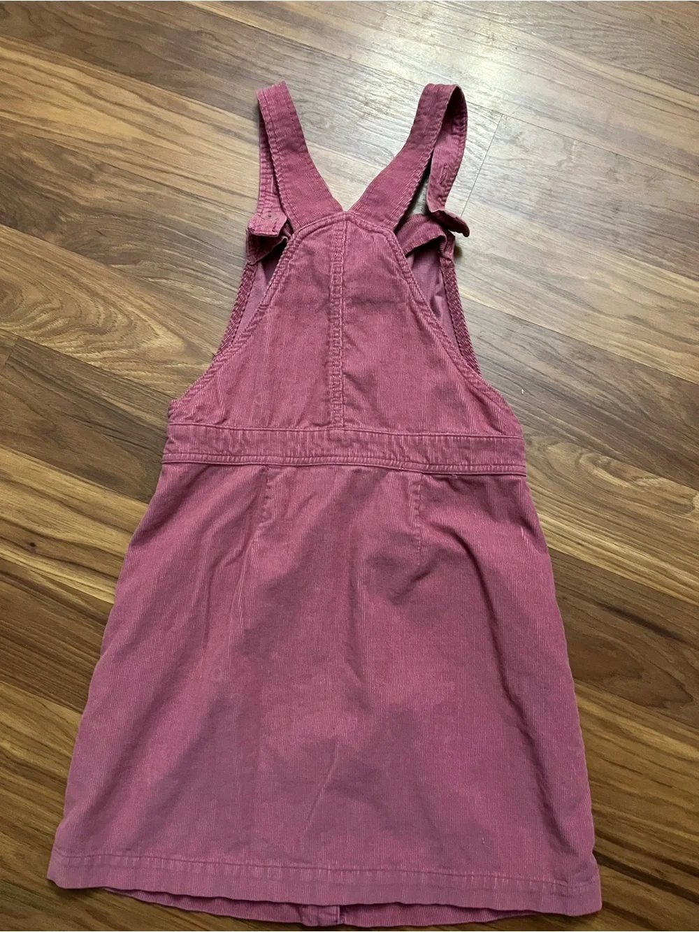 Old Navy Rose Pink Button-Front Corduroy Overalls Dress